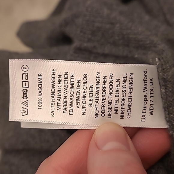 ALLEN SOLLY grey cashmere sweater - Picture 6 of 8